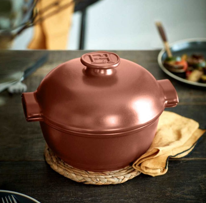 Emile Henry Delight Casserole Sienna 4L by Kitchen Niche