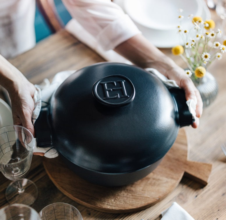 Emile Henry Delight Casserole / Dutch Oven Slate 2L by Kitchen Niche