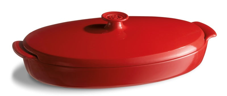 Emile Henry Fish Steamer Burgundy Red by Kitchen Niche