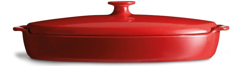 Emile Henry Fish Steamer Burgundy Red by Kitchen Niche