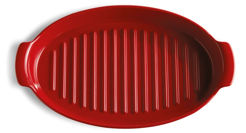 Emile Henry Fish Steamer Burgundy Red by Kitchen Niche