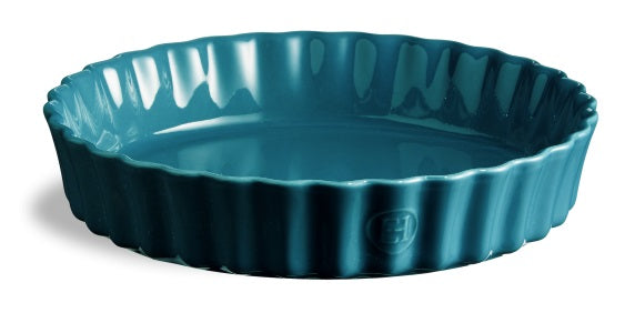 Emile Henry Deep Tart Dish Mediterranean Blue by Kitchen Niche