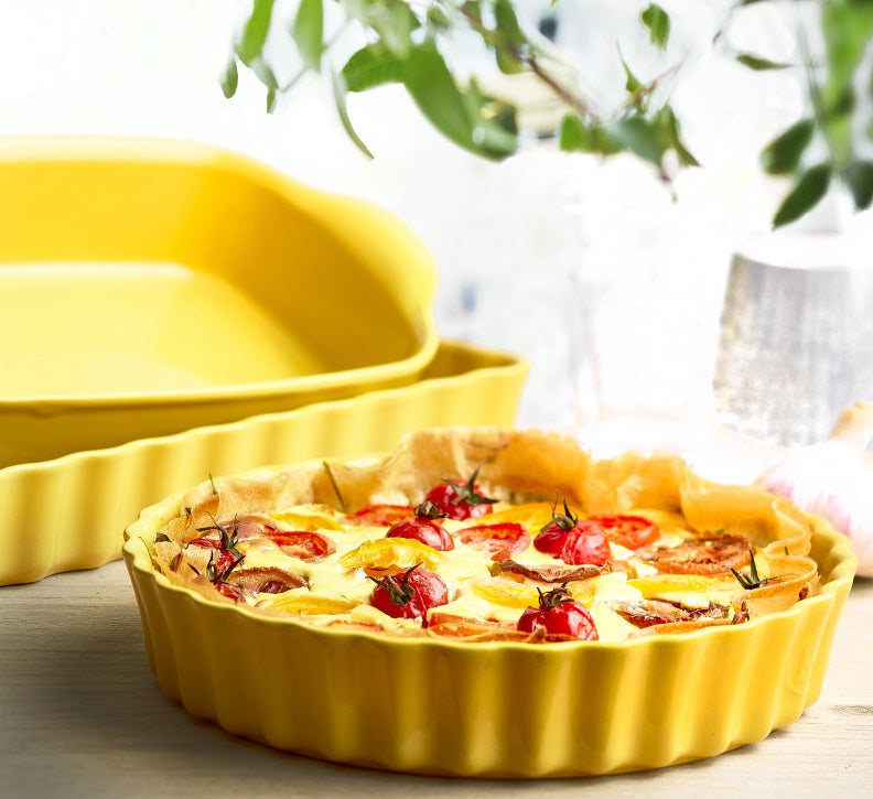 Emile Henry Deep Tart Dish Provence Yellow by Kitchen Niche