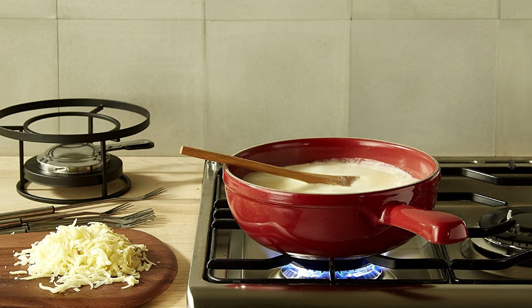 Emile Henry Cheese Fondue Set Charcoal Black