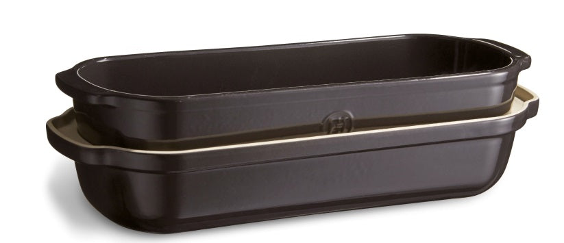 Emile Henry Large Bread Loaf Baker Charcoal Black by Kitchen Niche