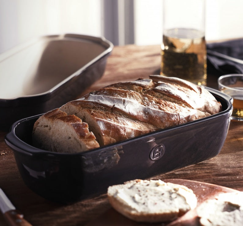 Emile Henry Large Bread Loaf Baker Charcoal Black KitchenNiche