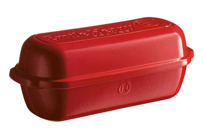 Emile Henry Large Bread Loaf Baker Burgundy Red by Kitchen Niche