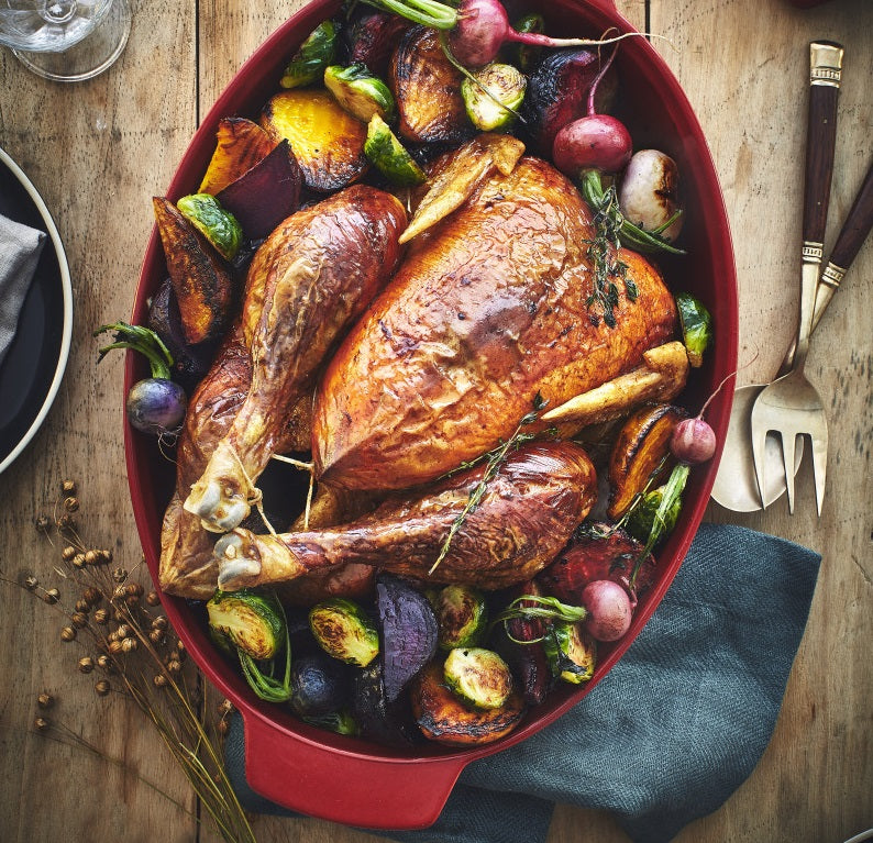 Emile Henry Large Roaster Burgundy Red by Kitchen Niche