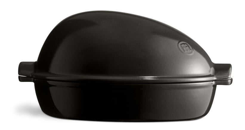 Emile Henry Large Roaster Charcoal Black by Kitchen Niche