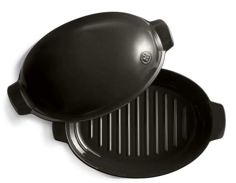 Emile Henry Large Roaster Charcoal Black by Kitchen Niche