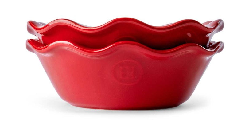 Emile Henry Mini Pie Dish Set of 2 Burgundy Red by Kitchen Niche