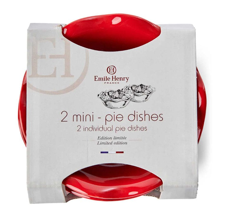 Emile Henry Mini Pie Dish Set of 2 Burgundy Red by Kitchen Niche