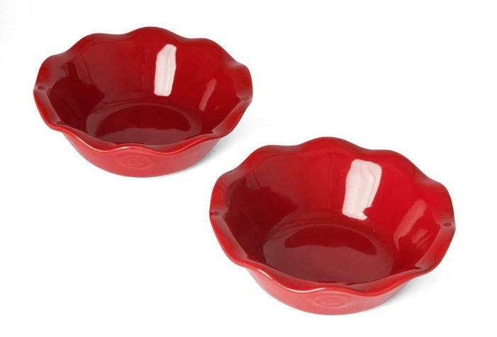 Emile Henry Mini Pie Dish Set of 2 Burgundy Red by Kitchen Niche