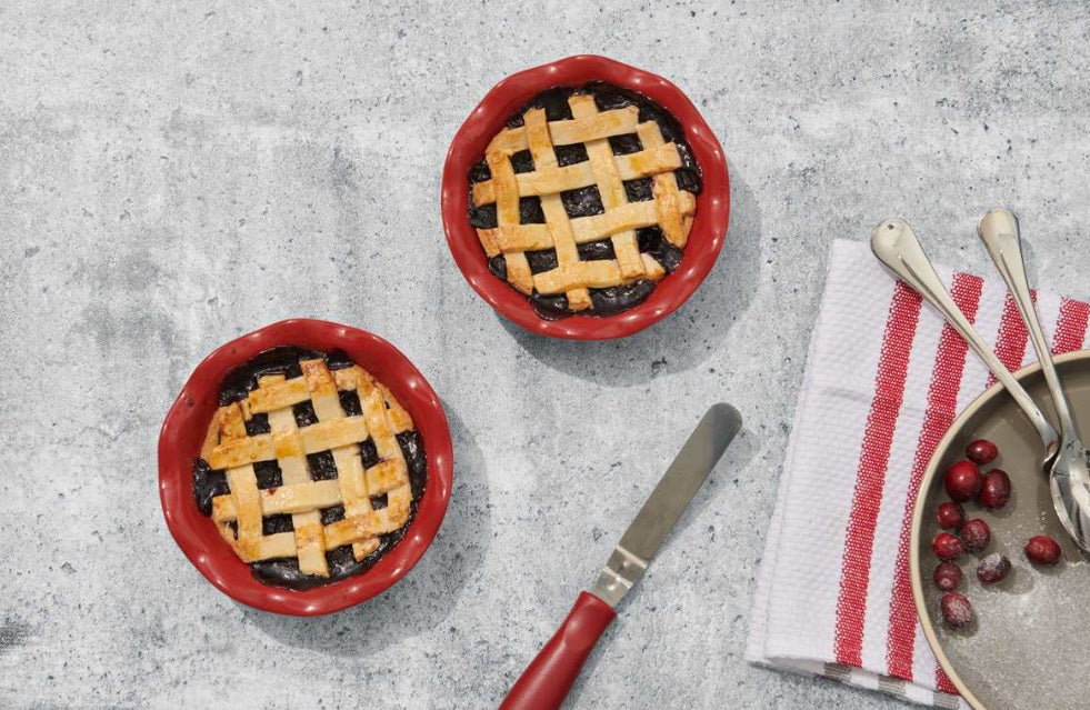 Emile Henry Mini Pie Dish Set of 2 Burgundy Red by Kitchen Niche