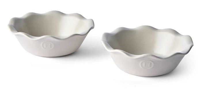 Emile Henry Mini Pie Dish Set of 2 Flour White by Kitchen Niche