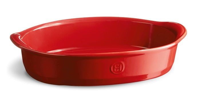 Emile Henry Oval Baking Dish Burgundy Red by Kitchen Niche