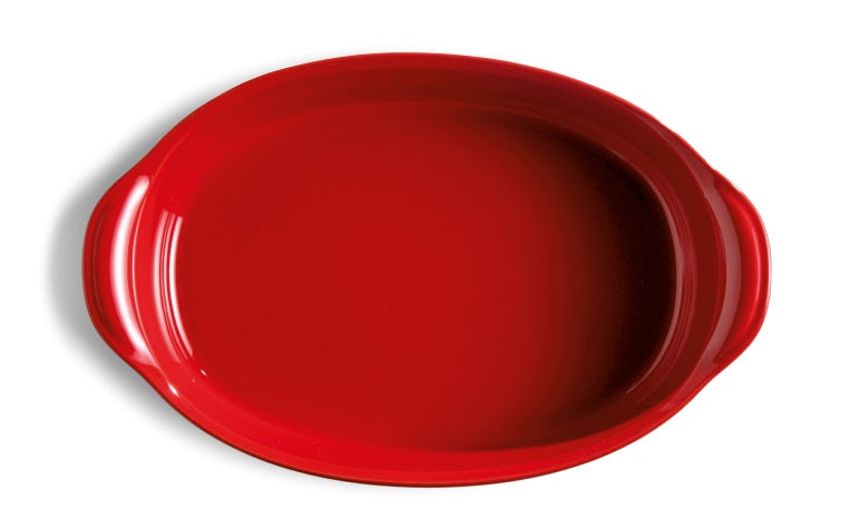 Emile Henry Oval Baking Dish Burgundy Red by Kitchen Niche