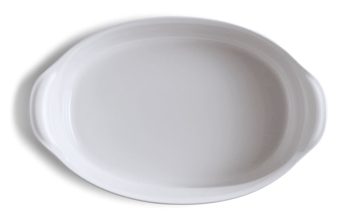 Emile Henry Oval Baking Dish Flour White by Kitchen Niche