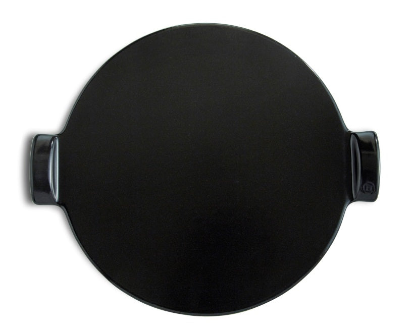 Emile Henry Smooth Pizza Stone Charcoal Black by Kitchen Niche