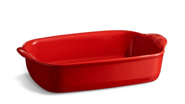 Emile Henry Rectangular Baking Dish Small Burgundy Red by Kitchen Niche