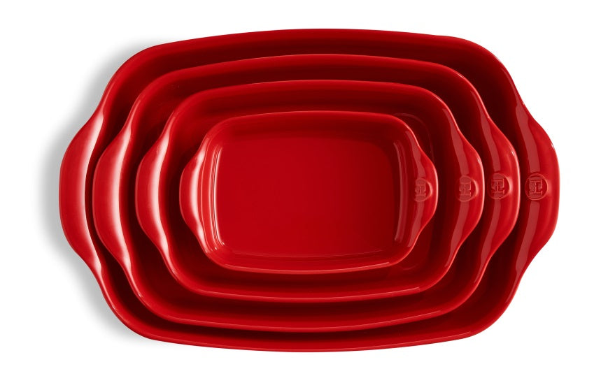 Emile Henry Rectangular Baking Dish Small Burgundy Red by Kitchen Niche