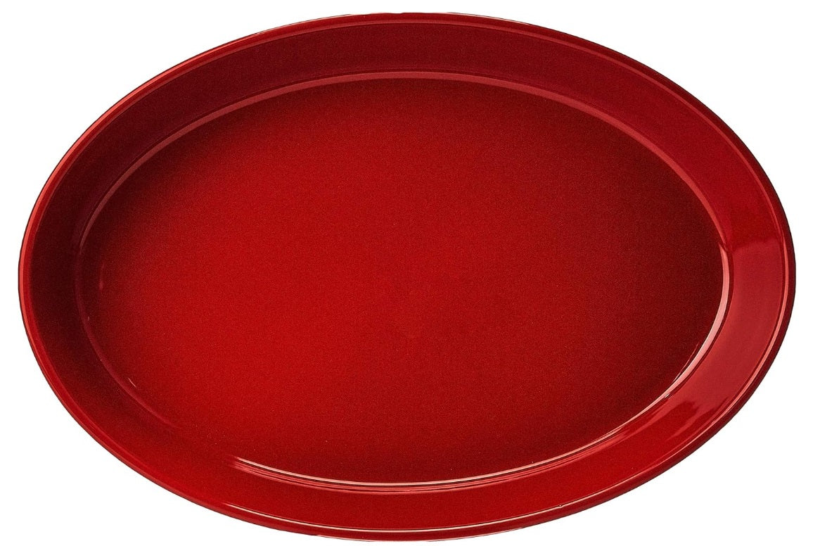 Emile Henry Maxi Oval Baking Dish Burgundy by Kitchen Niche
