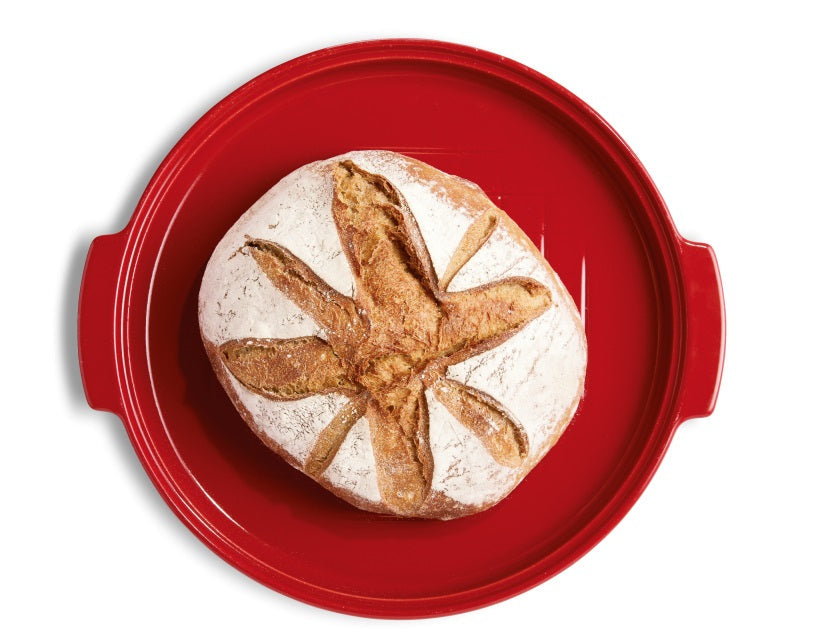 Emile Henry Round Bread Baker Burgundy Red by Kitchen Niche