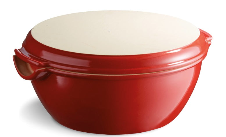 Emile Henry Round Bread Baker Burgundy Red by Kitchen Niche