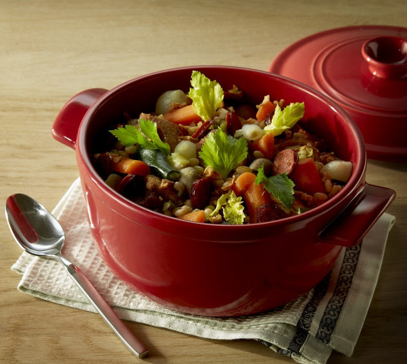 Emile Henry Round Stewpot Casserole 4L Charcoal Black by Kitchen Niche