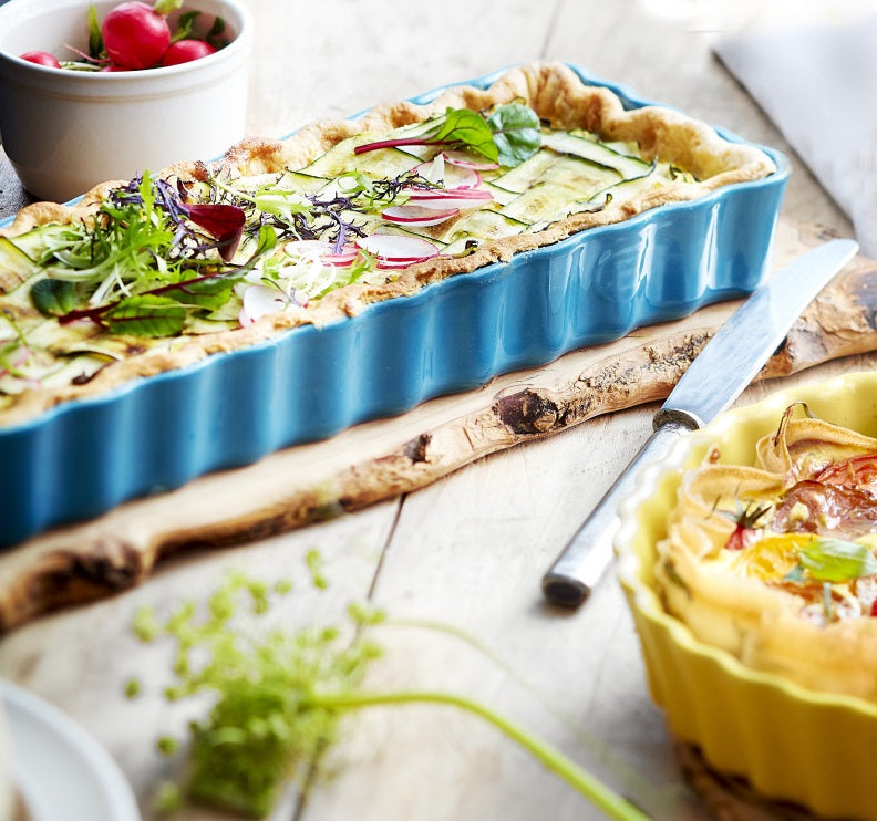 Emile Henry Slim Rectangular Tart Dish Provence by Kitchen Niche