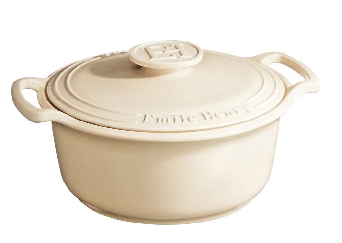 Emile Henry Sublime Round Dutch Oven Cream 6.5L by Kitchen Niche