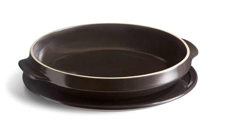 Emile Henry Tarte Tatin Dish Charcoal by Kitchen Niche
