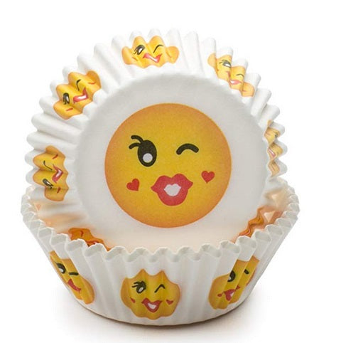 Fox Run Kiss Emoji Baking Cup Set of 50 by Kitchen Niche