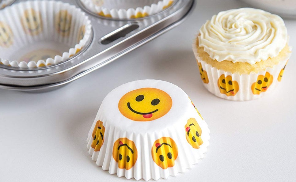 Fox Run Tongue Emoji Baking Cup Set of 50 by Kitchen Niche