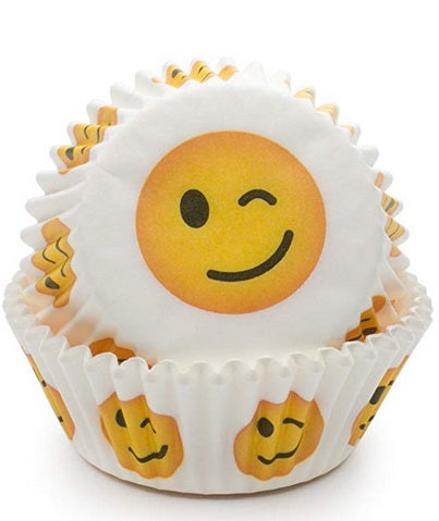 Fox Run Wink Emoji Baking Cup Set of 50 by Kitchen Niche