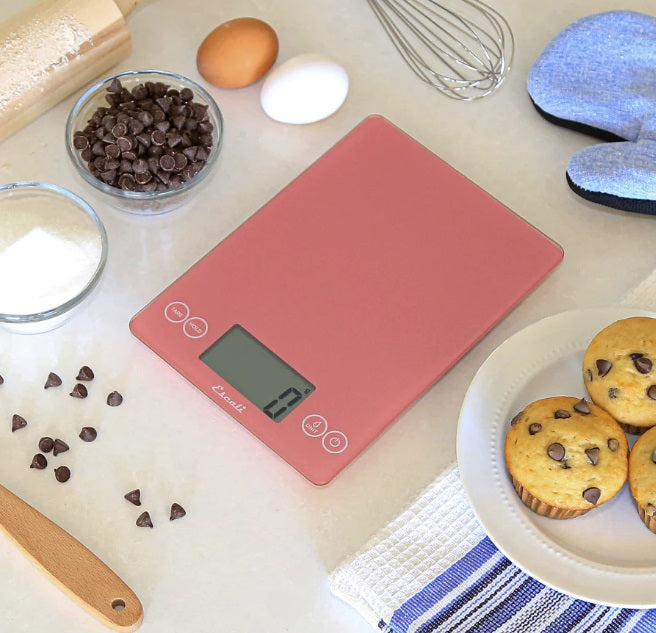 Escali Arti Digital Glass Kitchen Scale Desert Rose by Kitchen Niche