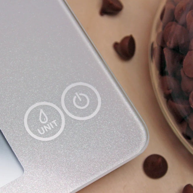 Escali Arti Digital Glass Kitchen Scale Frost White by Kitchen Niche