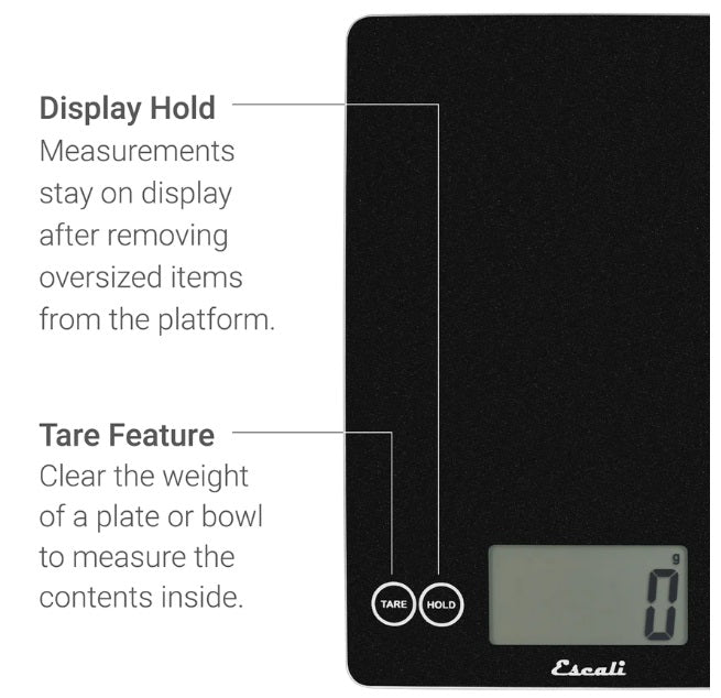 Escali Arti Digital Glass Kitchen Scale Frost White by Kitchen Niche