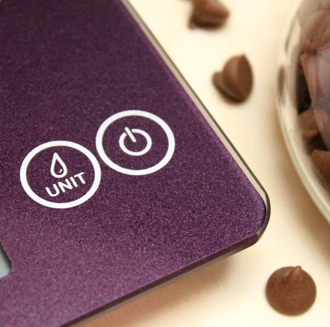 Escali Arti Digital Glass Kitchen Scale Purple Night by Kitchen Niche