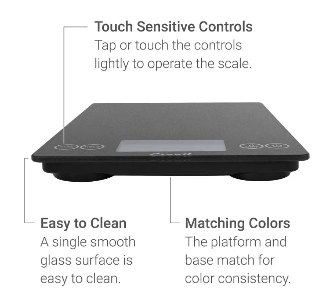 Escali Arti Digital Glass Kitchen Scale Purple Night by Kitchen Niche