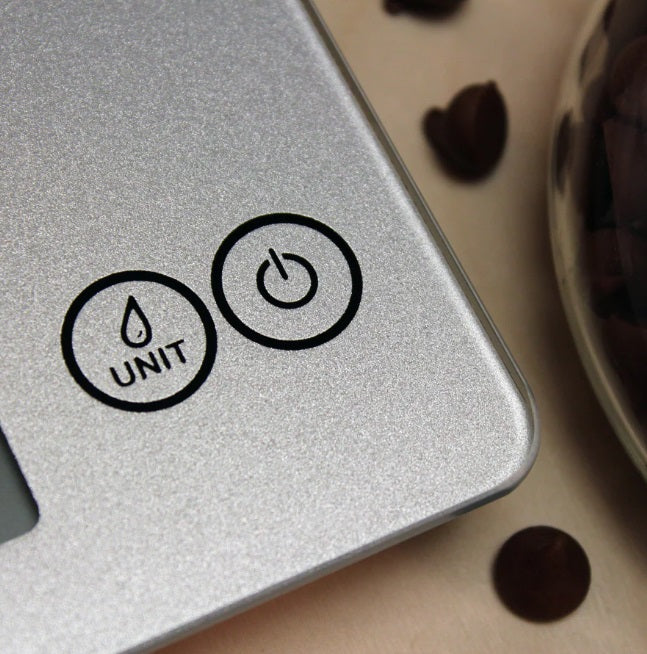 Escali Arti Digital Glass Kitchen Scale Shiny Silver by Kitchen Niche