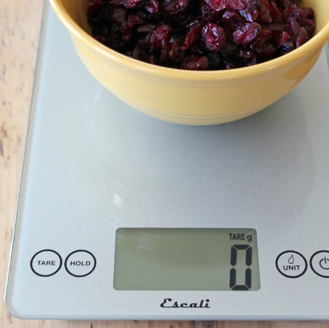 Escali Arti Digital Glass Kitchen Scale Shiny Silver by Kitchen Niche