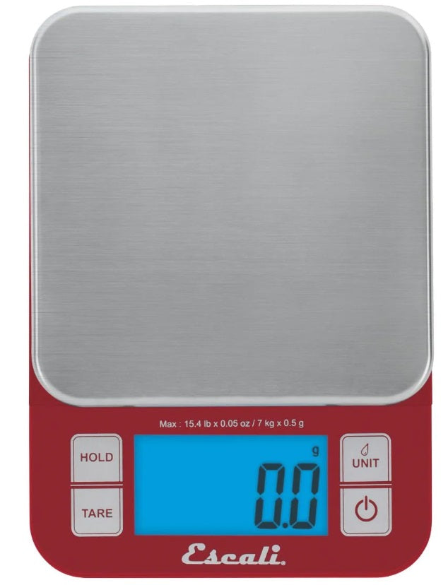 Escali Nutro Red Digital Kitchen Scale by Kitchen Niche