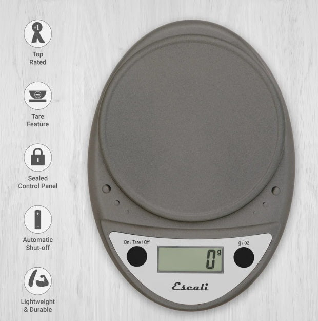 Escali Primo Digital Kitchen Scale Metallic by Kitchen Niche