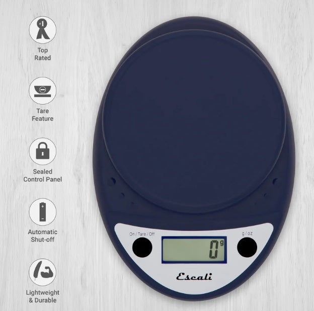 Escali Primo Digital Kitchen Scale Royal Blue by Kitchen Niche