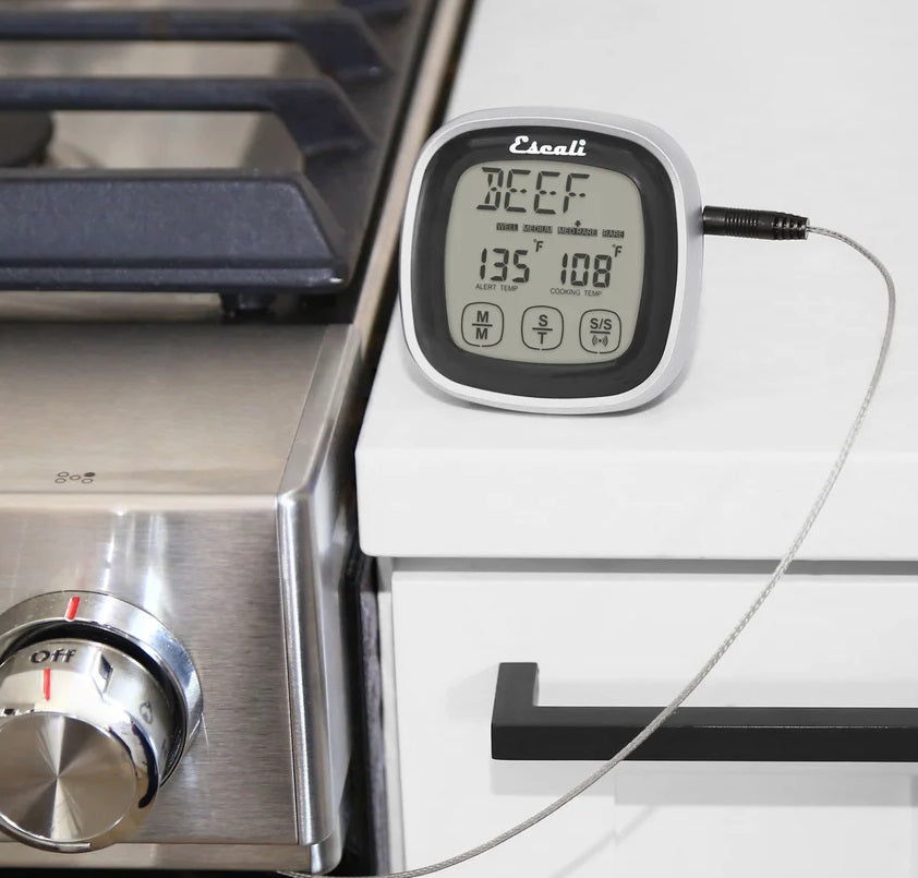 Escali Touch Screen Thermometer & Timer Black by Kitchen Niche