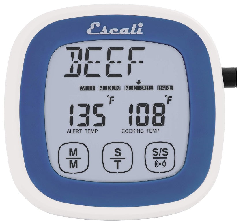 Escali Touch Screen Thermometer & Timer Blue by Kitchen Niche