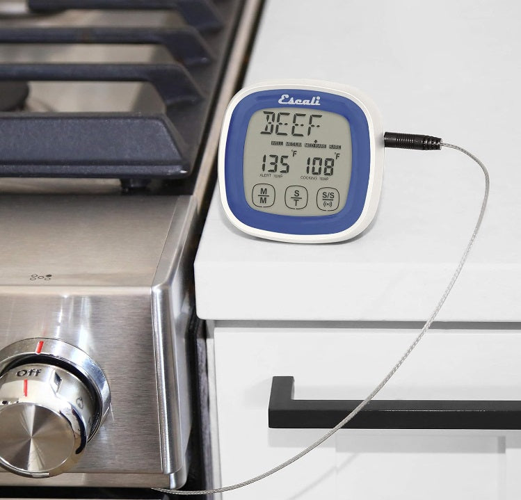 Escali Touch Screen Thermometer & Timer Blue by Kitchen Niche