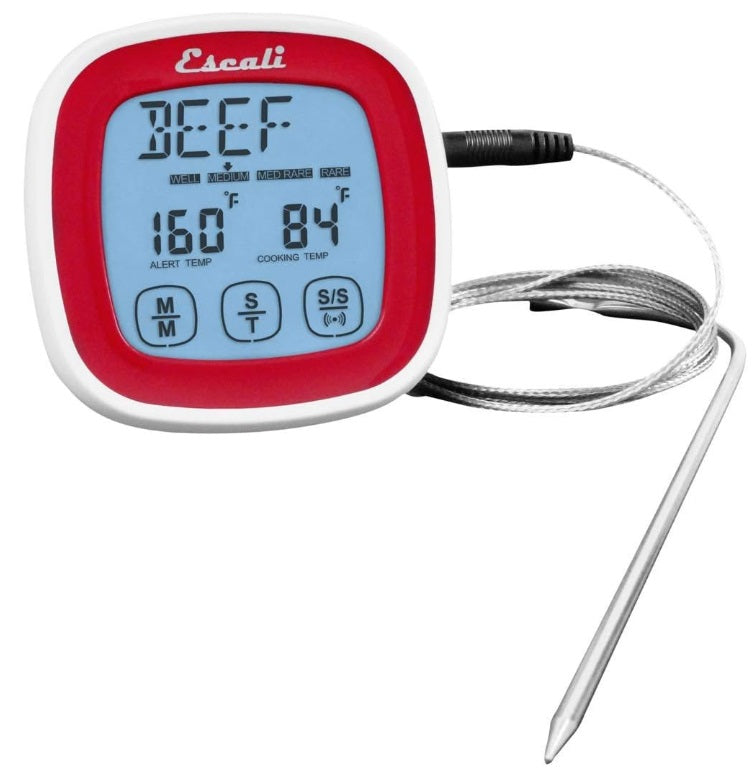 Escali Touch Screen Thermometer &amp; Timer Red by Kitchen Niche