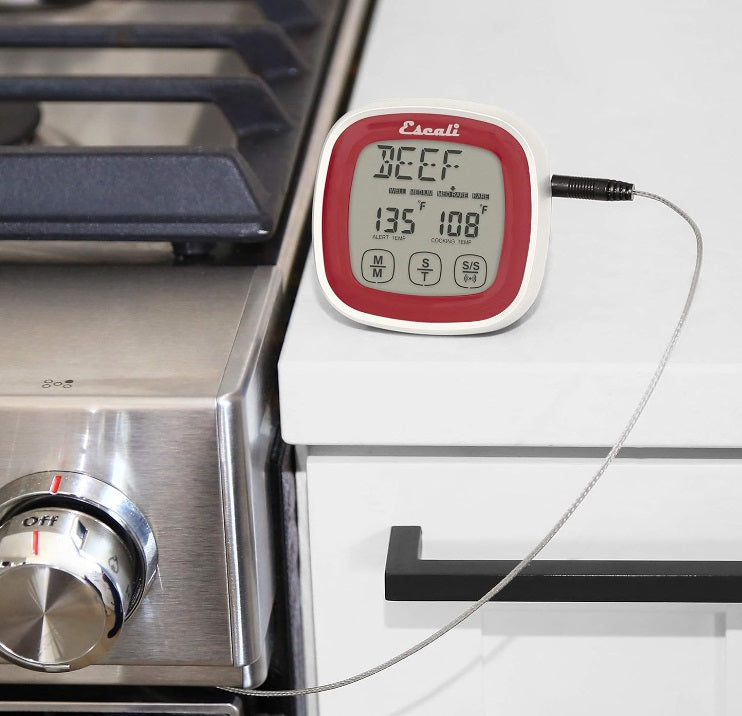 Escali Touch Screen Thermometer & Timer Red by Kitchen Niche